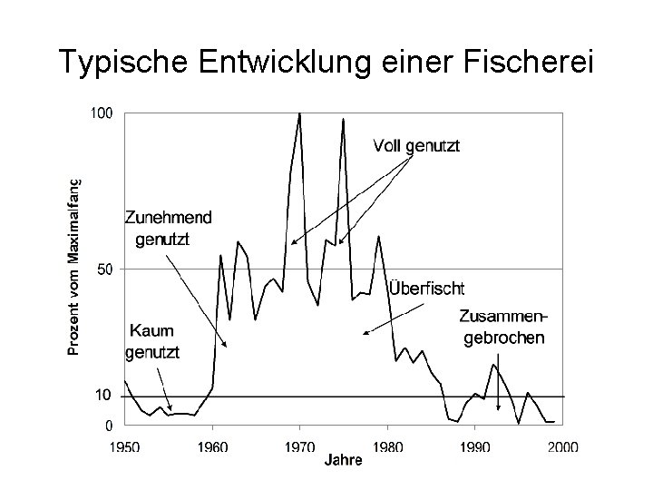 Typische Entwicklung einer Fischerei 