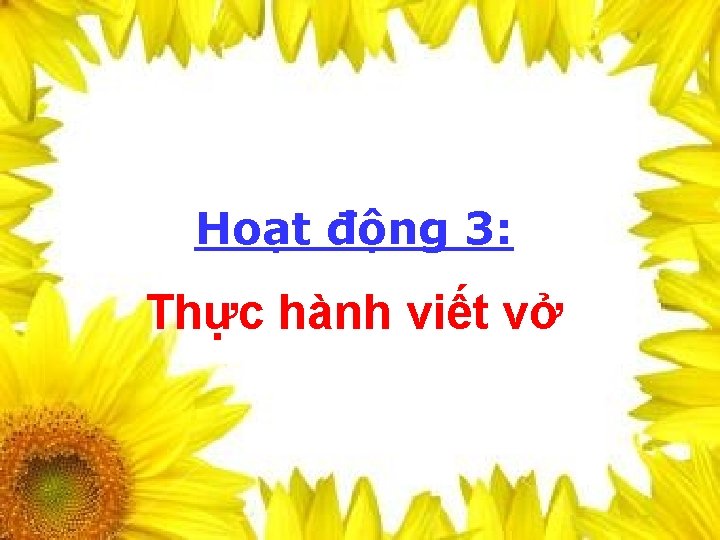 Hoạt động 3: Thực hành viết vở 