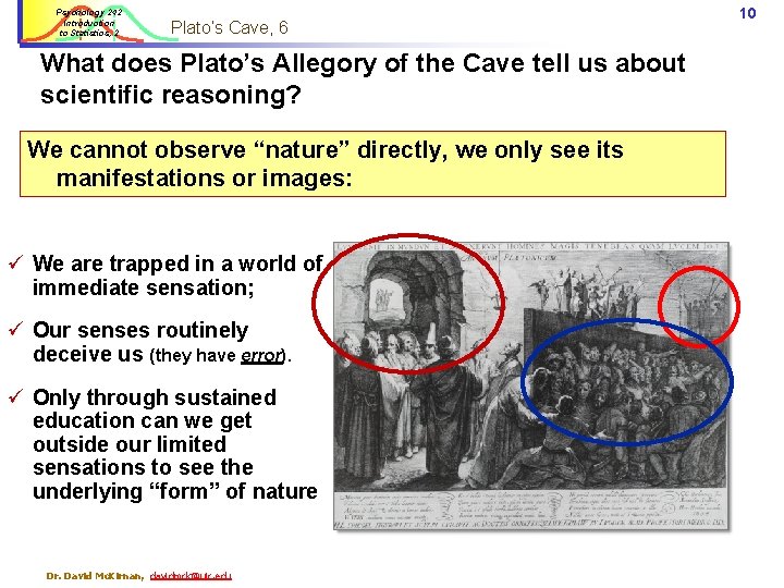 Psychology 242 Introduction to Statistics, 2 Plato’s Cave, 6 What does Plato’s Allegory of