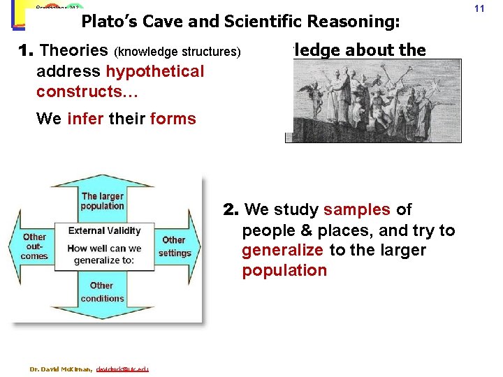 Psychology 242 Introduction to Statistics, 2 Plato’s Cave and Scientific Reasoning: Plato’s Cave, 7