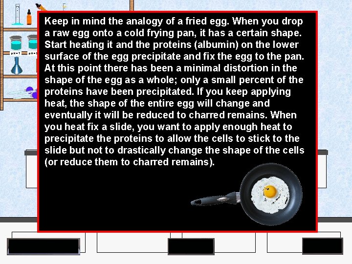 Keep in mind the analogy of a fried egg. When you drop a raw