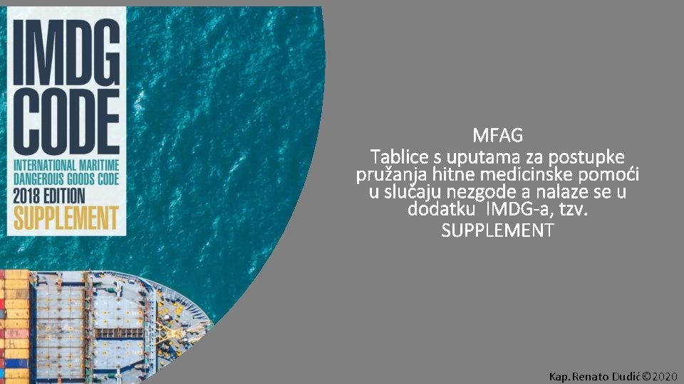 MFAG Tablice s uputama za postupke pružanja hitne medicinske pomoći u slučaju nezgode a