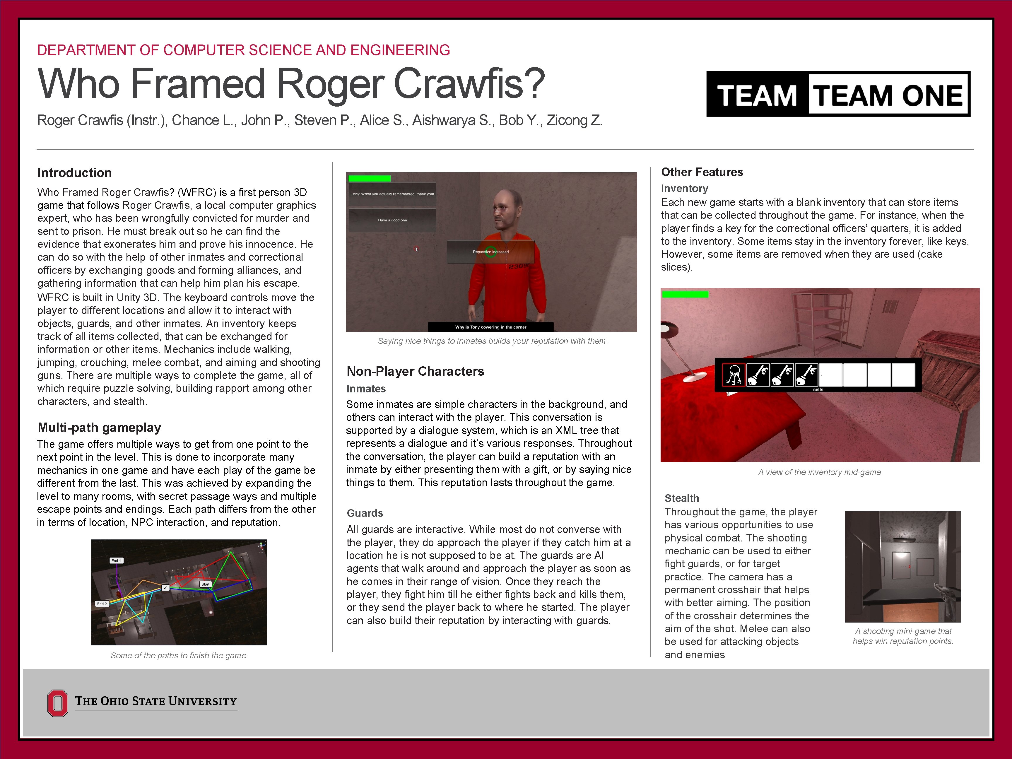 DEPARTMENT OF COMPUTER SCIENCE AND ENGINEERING Who Framed Roger Crawfis? Roger Crawfis (Instr. ),