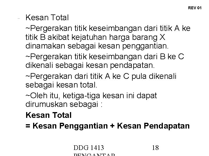 REV 01 - Kesan Total ~Pergerakan titik keseimbangan dari titik A ke titik B