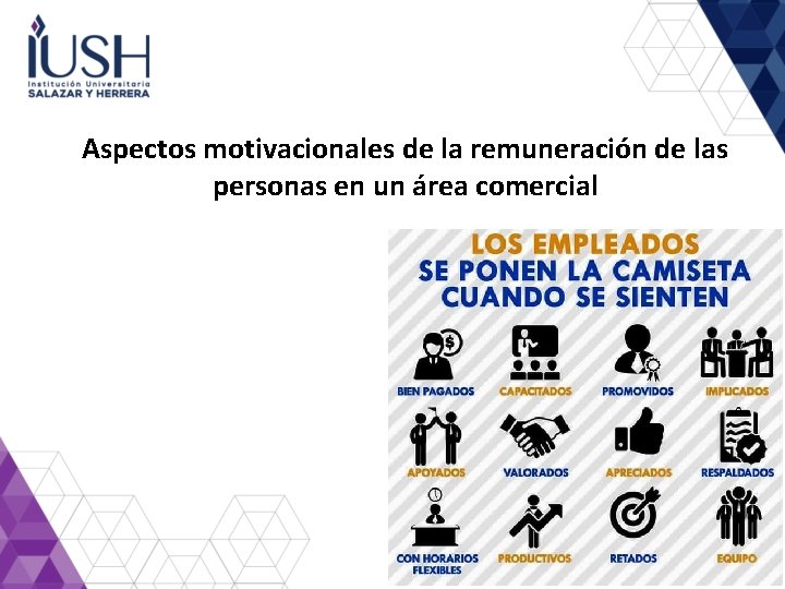 Aspectos motivacionales de la remuneración de las personas en un área comercial 