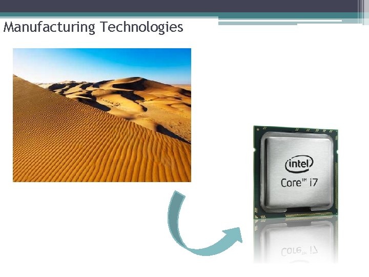 Manufacturing Technologies Manufacturing Technologies