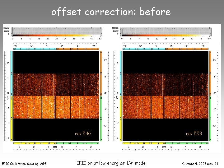 offset correction: before rev 546 EPIC Calibration Meeting, MPE EPIC pn at low energies: