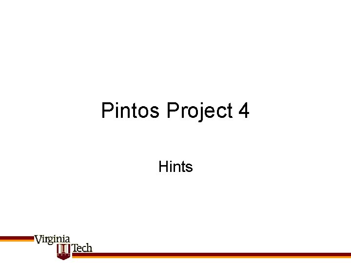 Pintos Project 4 Hints 