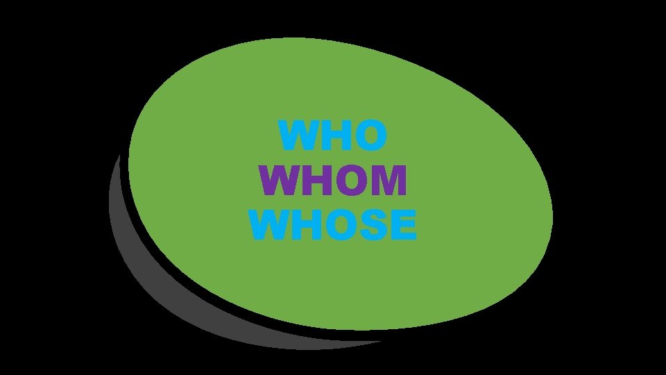 WHO WHOM WHOSE 