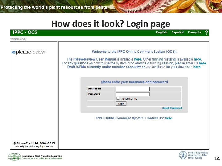 How does it look? Login page 14 