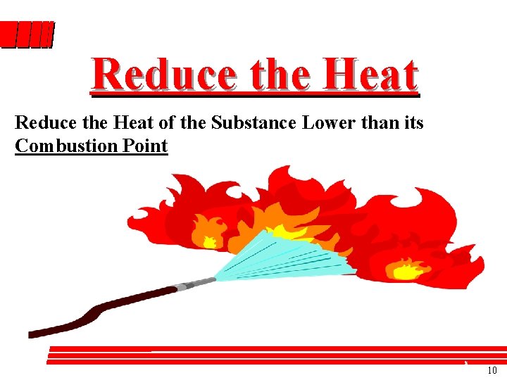 Reduce the Heat of the Substance Lower than its Combustion Point 10 