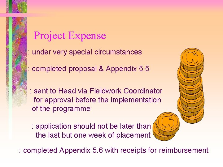Project Expense : under very special circumstances : completed proposal & Appendix 5. 5