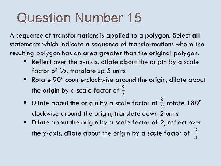 Question Number 15 