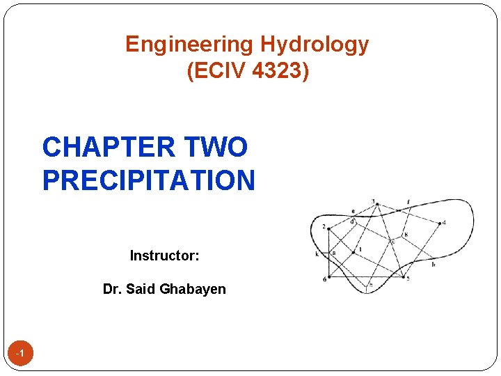 Engineering Hydrology (ECIV 4323) CHAPTER TWO PRECIPITATION Instructor: Dr. Said Ghabayen -1 