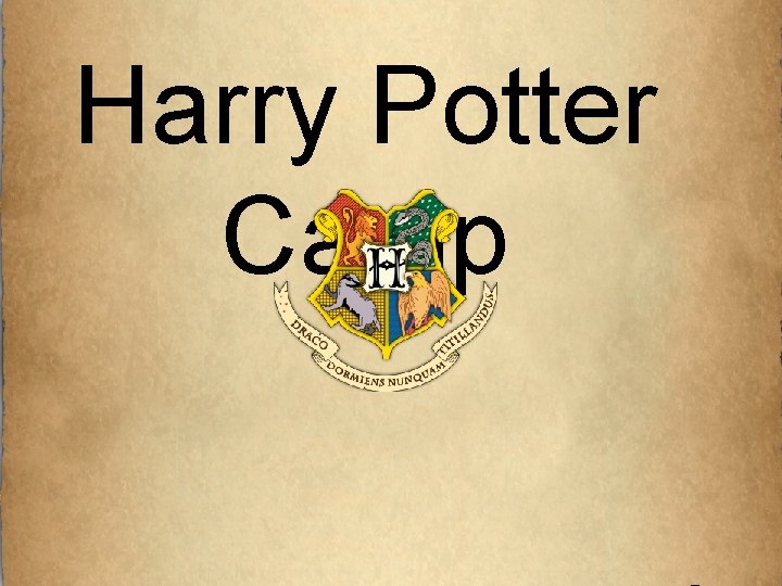 Harry Potter Camp 