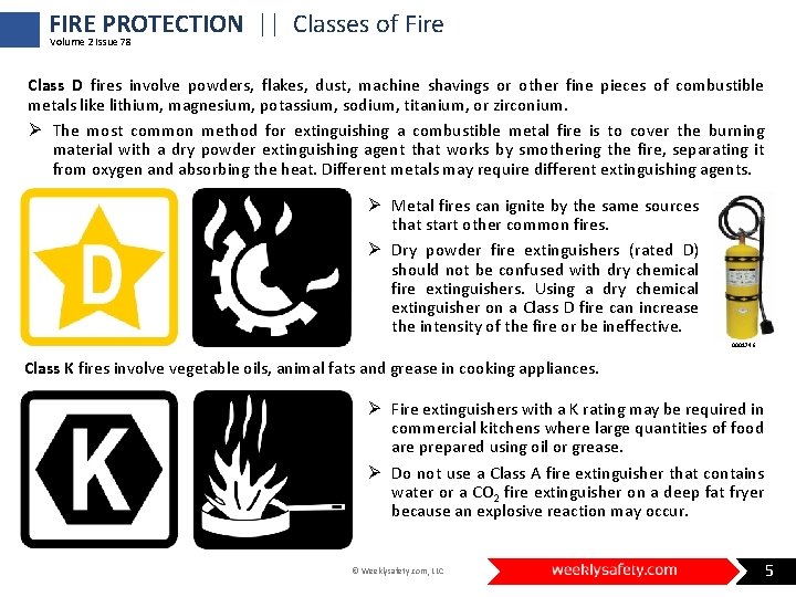 FIRE PROTECTION || Classes of Fire Volume 2 Issue 78 Class D fires involve
