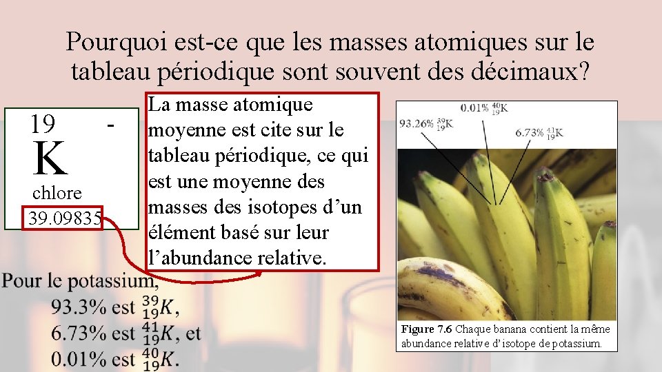 Pourquoi est-ce que les masses atomiques sur le tableau périodique sont souvent des décimaux?