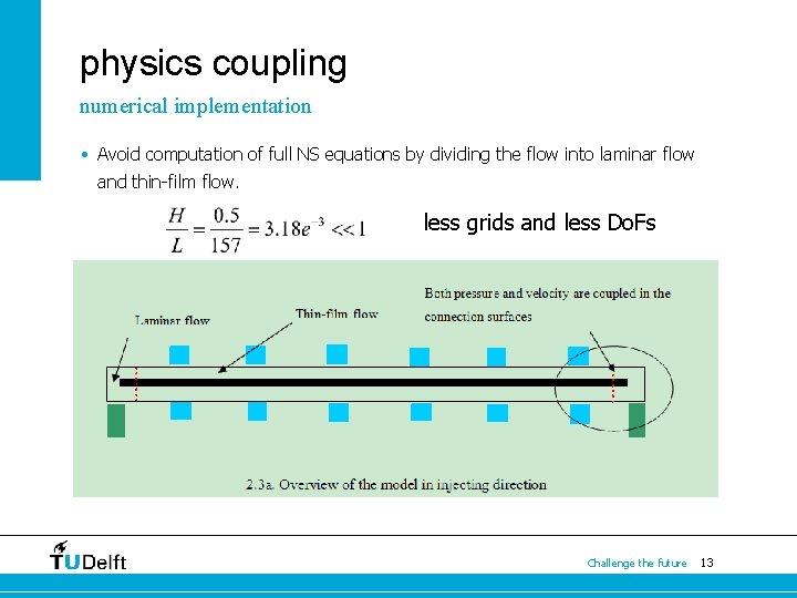 physics coupling numerical implementation • Avoid computation of full NS equations by dividing the