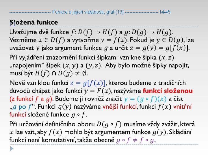 -------------- Funkce a jejich vlastnosti, graf (13) -----------14/45 � 