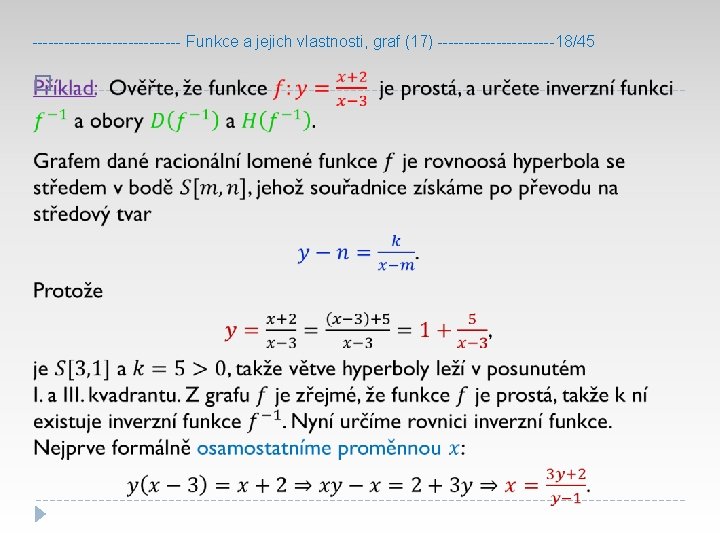 -------------- Funkce a jejich vlastnosti, graf (17) -----------18/45 � 