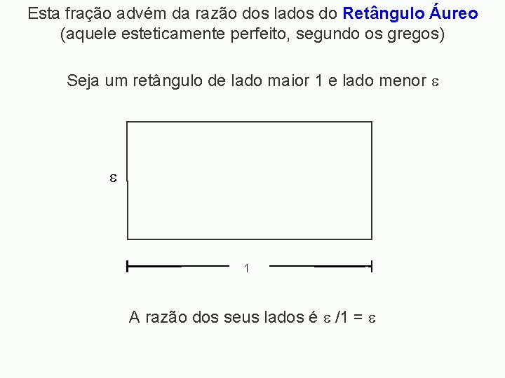 Esta fração advém da razão dos lados do Retângulo Áureo (aquele esteticamente perfeito, segundo