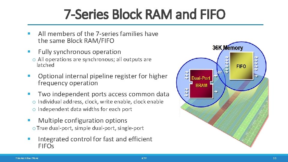 7 -Series Block RAM and FIFO § All members of the 7 -series families