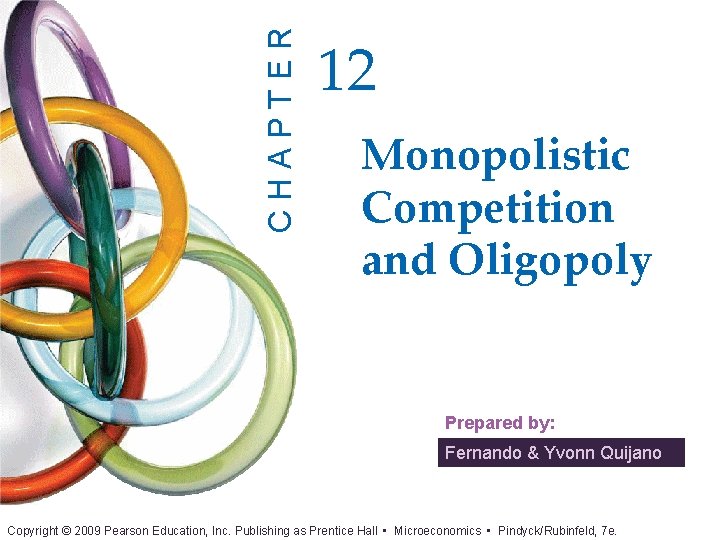 CHAPTER 12 Monopolistic Competition and Oligopoly Prepared by: Fernando & Yvonn Quijano Copyright ©