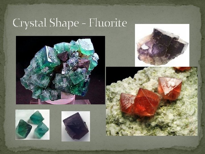 Crystal Shape - Fluorite 