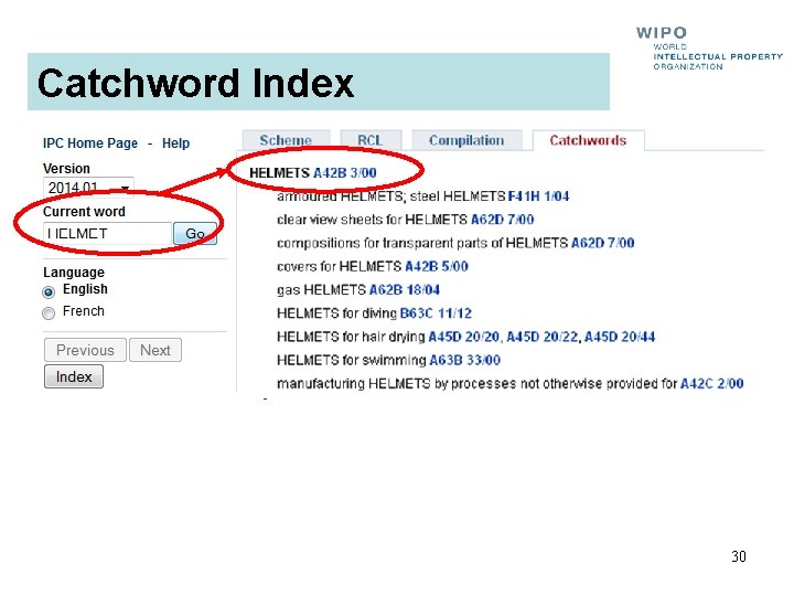 Catchword Index 30 