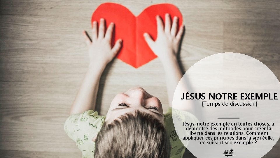JÉSUS NOTRE EXEMPLE [Temps de discussion] Jésus, notre exemple en toutes choses, a démontré
