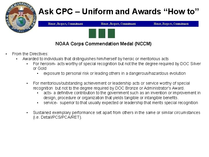 Ask CPC Uniform and Awards How to Honor