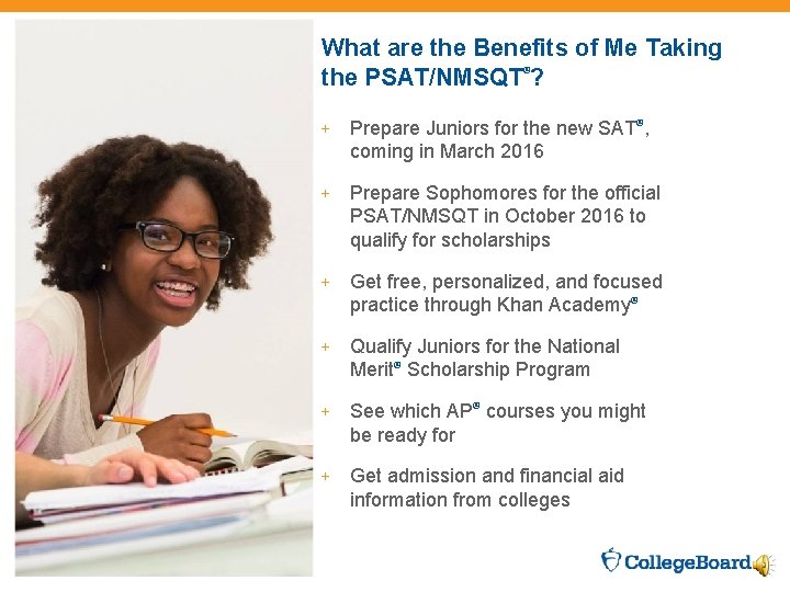 What are the Benefits of Me Taking the PSAT/NMSQT®? + Prepare Juniors for the