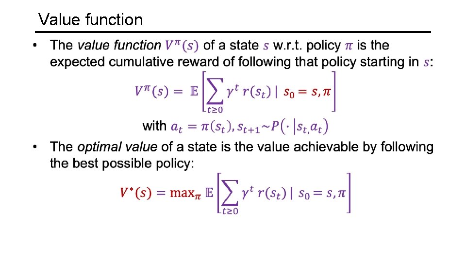 Value function 