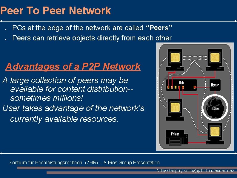 Peer To Peer Network ● ● PCs at the edge of the network are Peer To Peer Network ● ● PCs at the edge of the network are