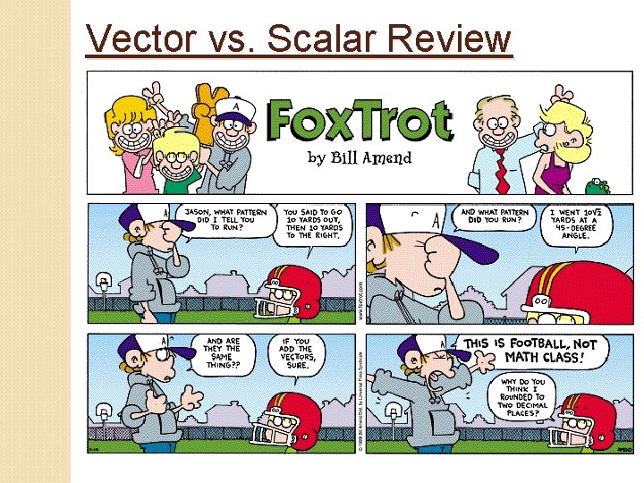 Vector vs. Scalar Review 