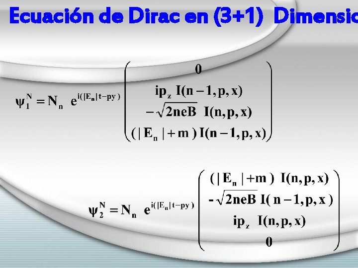 Ecuación de Dirac en (3+1) Dimensio 