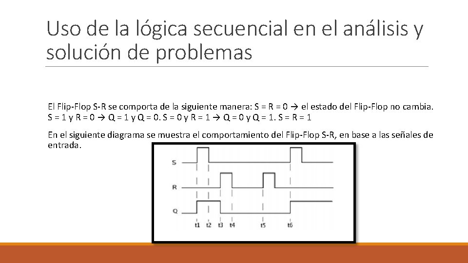 Uso de la lógica secuencial en el análisis y solución de problemas El Flip-Flop