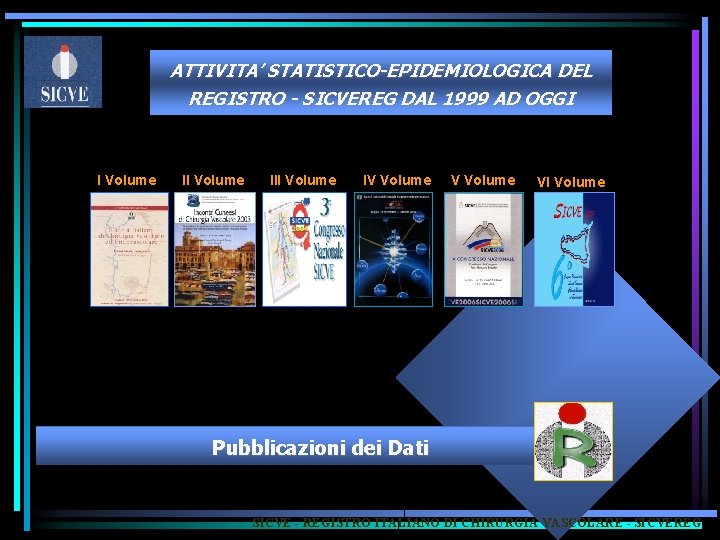 ATTIVITA’ STATISTICO-EPIDEMIOLOGICA DEL REGISTRO - SICVEREG DAL 1999 AD OGGI I Volume III Volume