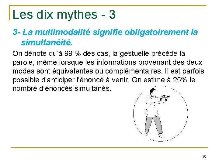 Les dix mythes - 3 3 - La multimodalité signifie obligatoirement la simultanéité. On