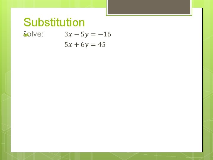 Substitution 