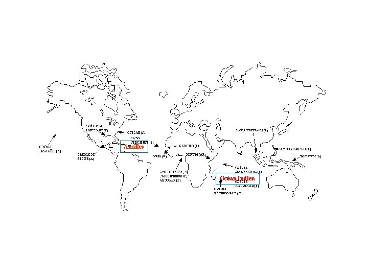 Antilles Océan Indien 