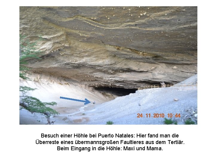 Besuch einer Höhle bei Puerto Natales: Hier fand man die Überreste eines übermannsgroßen Faultieres