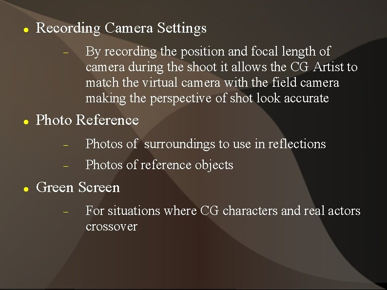 Integration Of CG LiveAction For Cinematic Visual Effects
