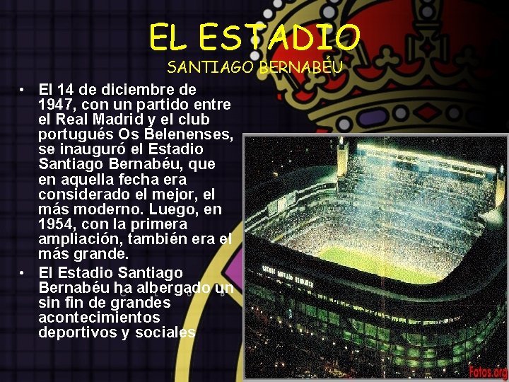 EL ESTADIO SANTIAGO BERNABÉU • El 14 de diciembre de 1947, con un partido