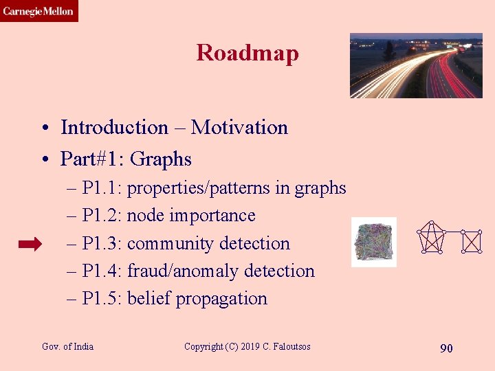 CMU SCS Roadmap • Introduction – Motivation • Part#1: Graphs – P 1. 1: