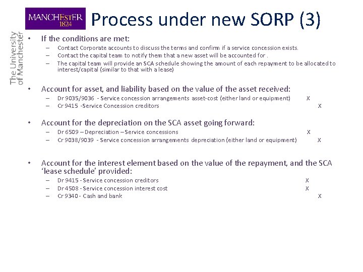 Process under new SORP (3) • If the conditions are met: – – –