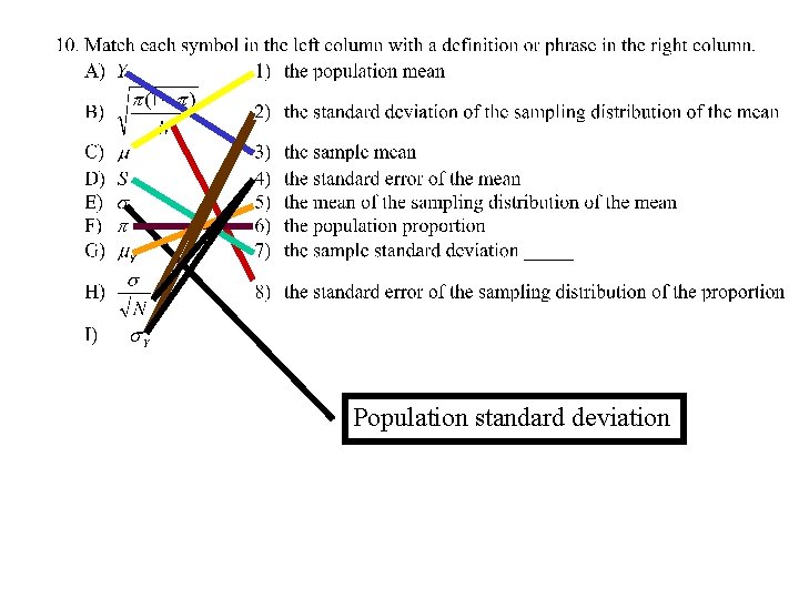 Population standard deviation 