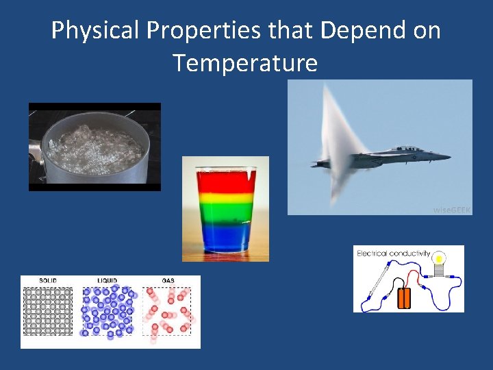 Physical Properties that Depend on Temperature 