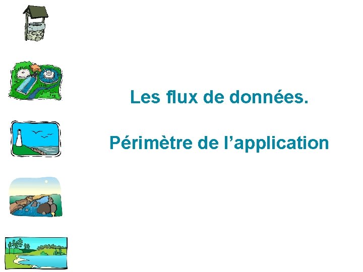 Les flux de données. Périmètre de l’application 