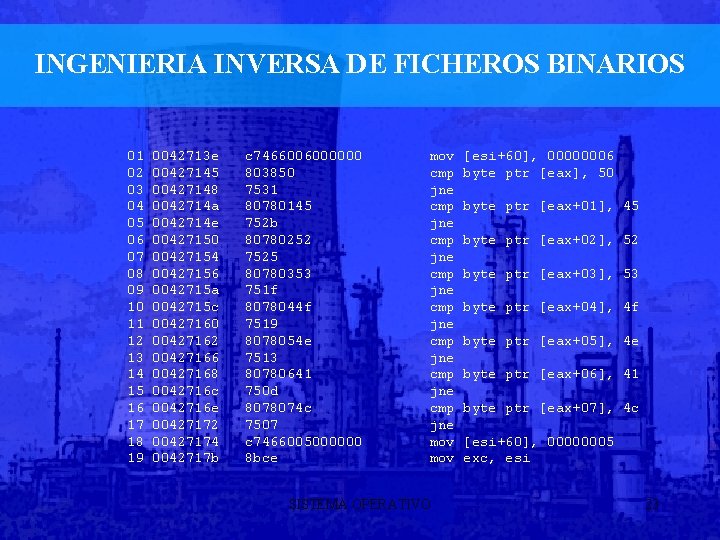 INGENIERIA INVERSA DE FICHEROS BINARIOS 01 02 03 04 05 06 07 08 09